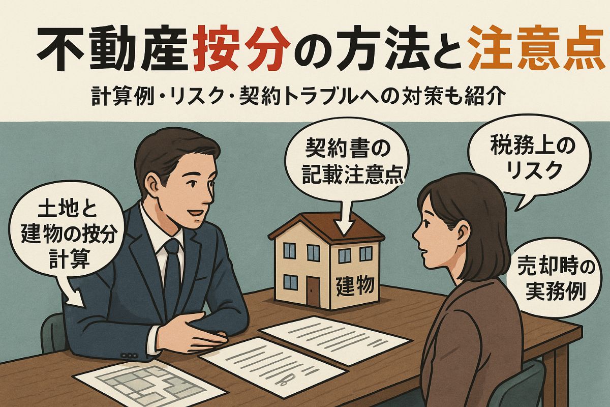 不動産売却における按分の方法と注意点を徹底解説！土地建物の計算例・リスク・契約書トラブル対策