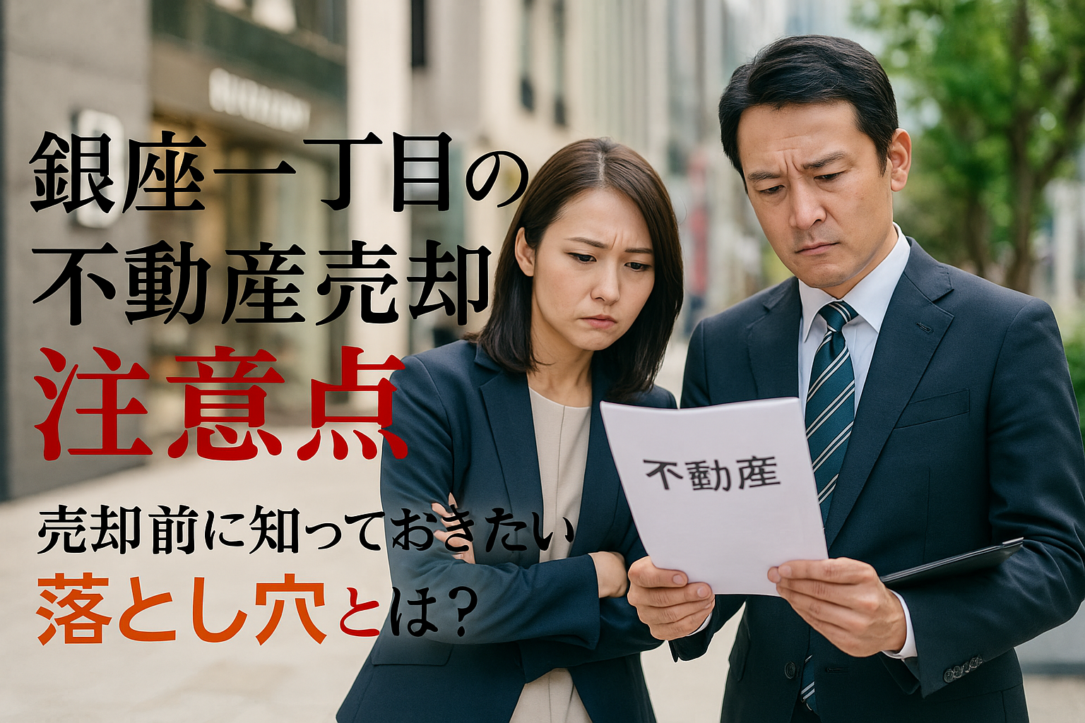 銀座一丁目駅近くで不動産を売却する前に知るべき落とし穴と注意点