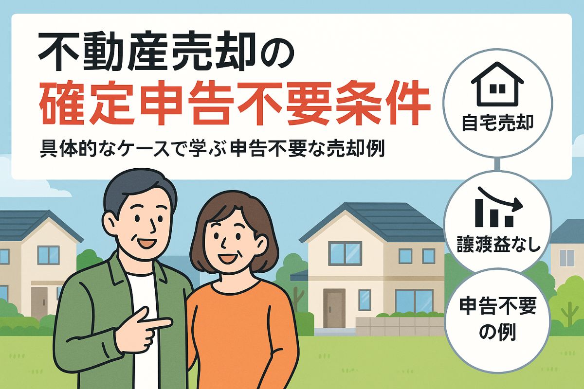 不動産売却で確定申告が不要となる条件と具体的ケースを解説