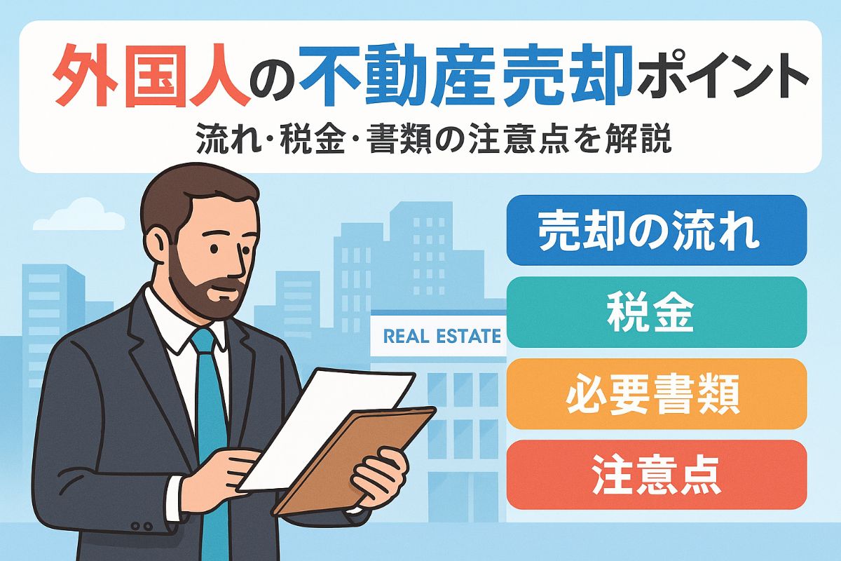 不動産売却を行う外国人が知っておくべき流れと税金・必要書類のポイント