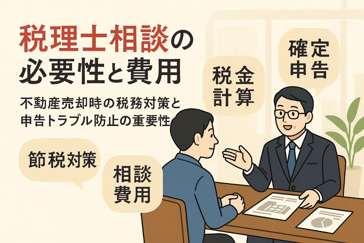不動産売却で税理士に相談する必要性と費用相場を解説｜税金計算や申告トラブルを防ぐポイント