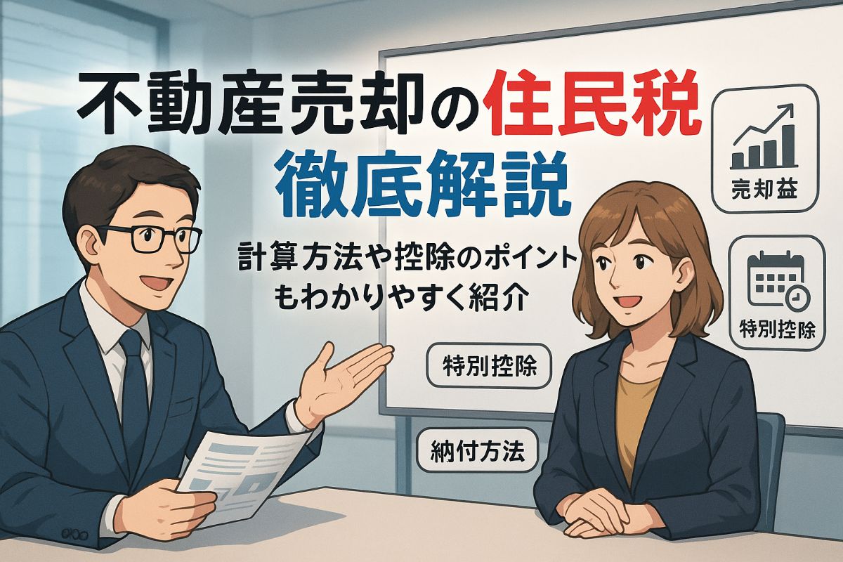 不動産売却の翌年の住民税はいくら増える？計算方法と控除・納付時期の全知識