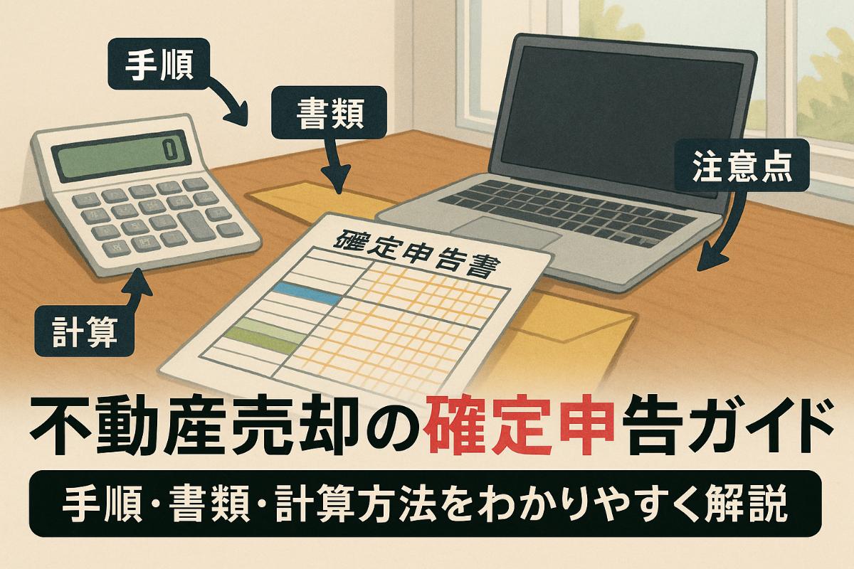 不動産売却の確定申告のやり方を解説｜必要書類や申告手順・計算方法もわかりやすくガイド