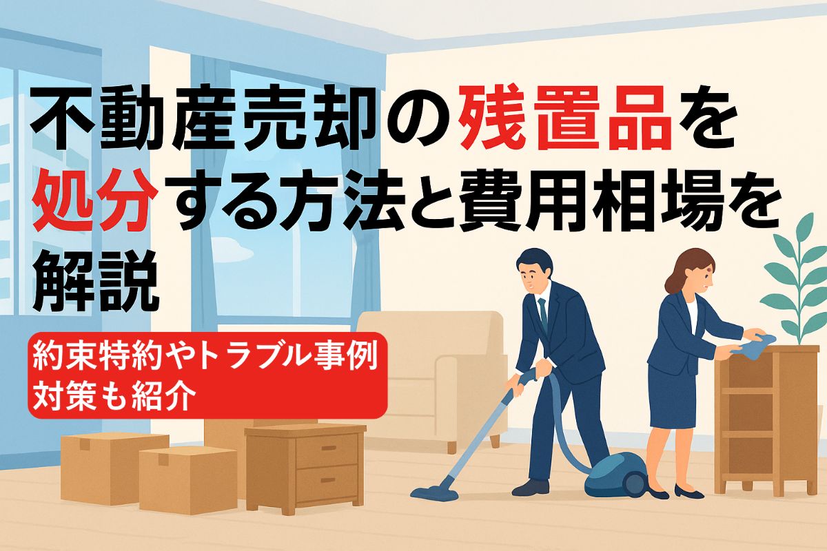 不動産売却の残置品を処分する方法と費用相場を解説｜契約書特約やトラブル事例・対策も紹介