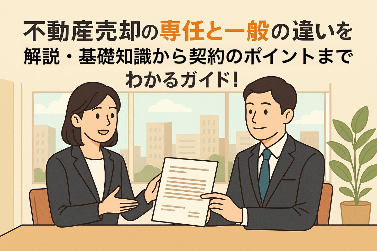 不動産売却の専任と一般の違いを解説・基礎知識から契約のポイントまでわかるガイド！