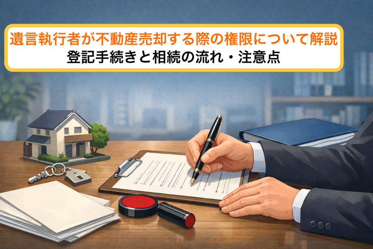 遺言執行者が不動産売却する際の権限について解説｜登記手続きと相続の流れ・注意点