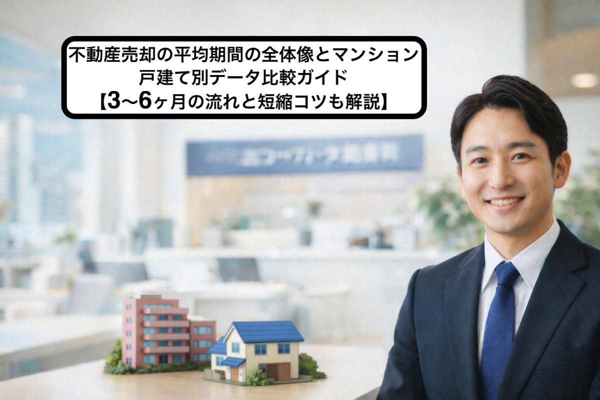 不動産売却の平均期間の全体像とマンション・戸建て別データ比較ガイド【3～6ヶ月の流れと短縮コツも解説】