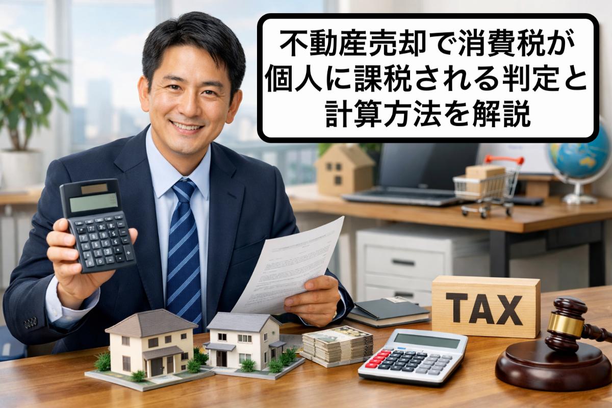 不動産売却で消費税が個人に課税される判定と計算方法を解説
