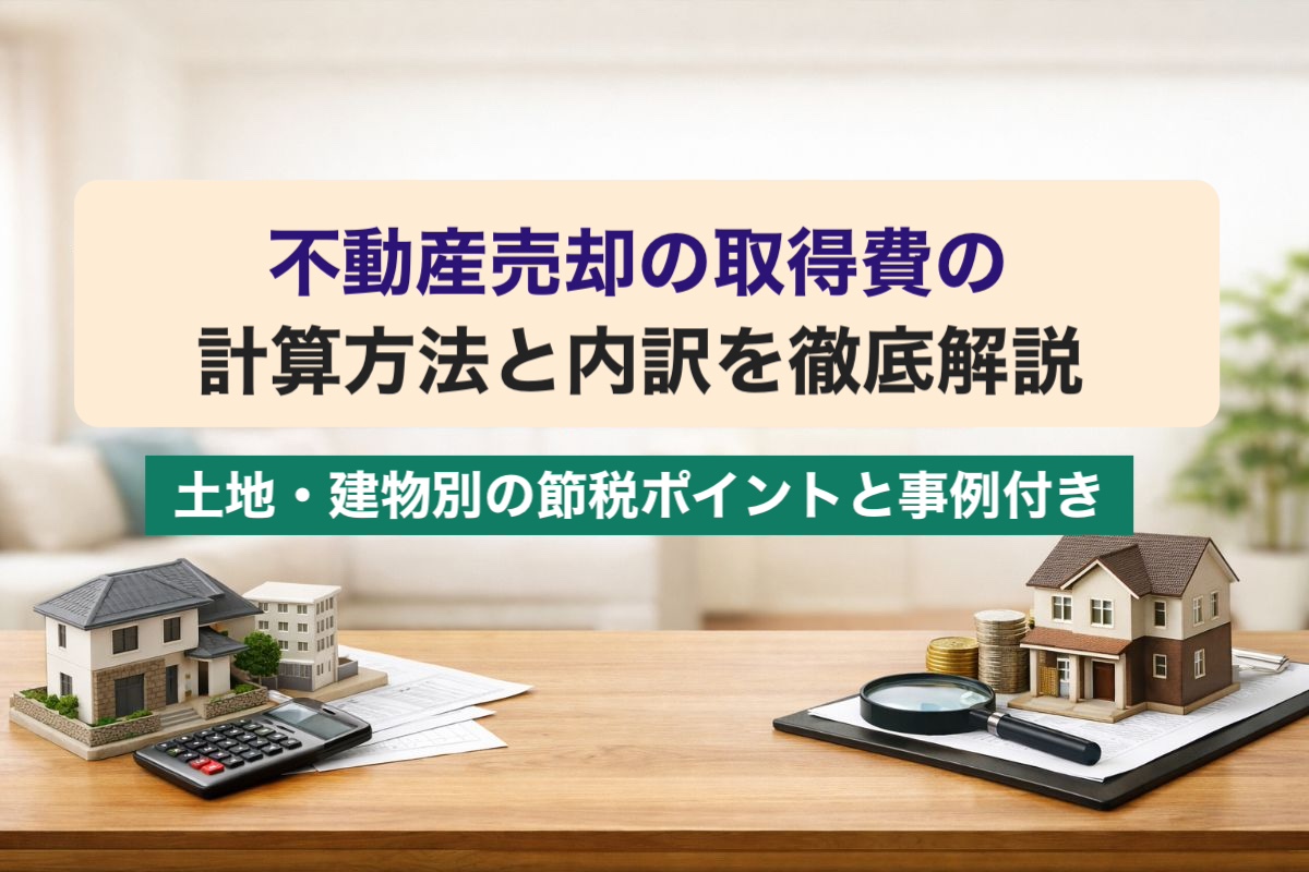 不動産売却の取得費の計算方法と内訳を徹底解説｜土地・建物別の節税ポイントと事例付き