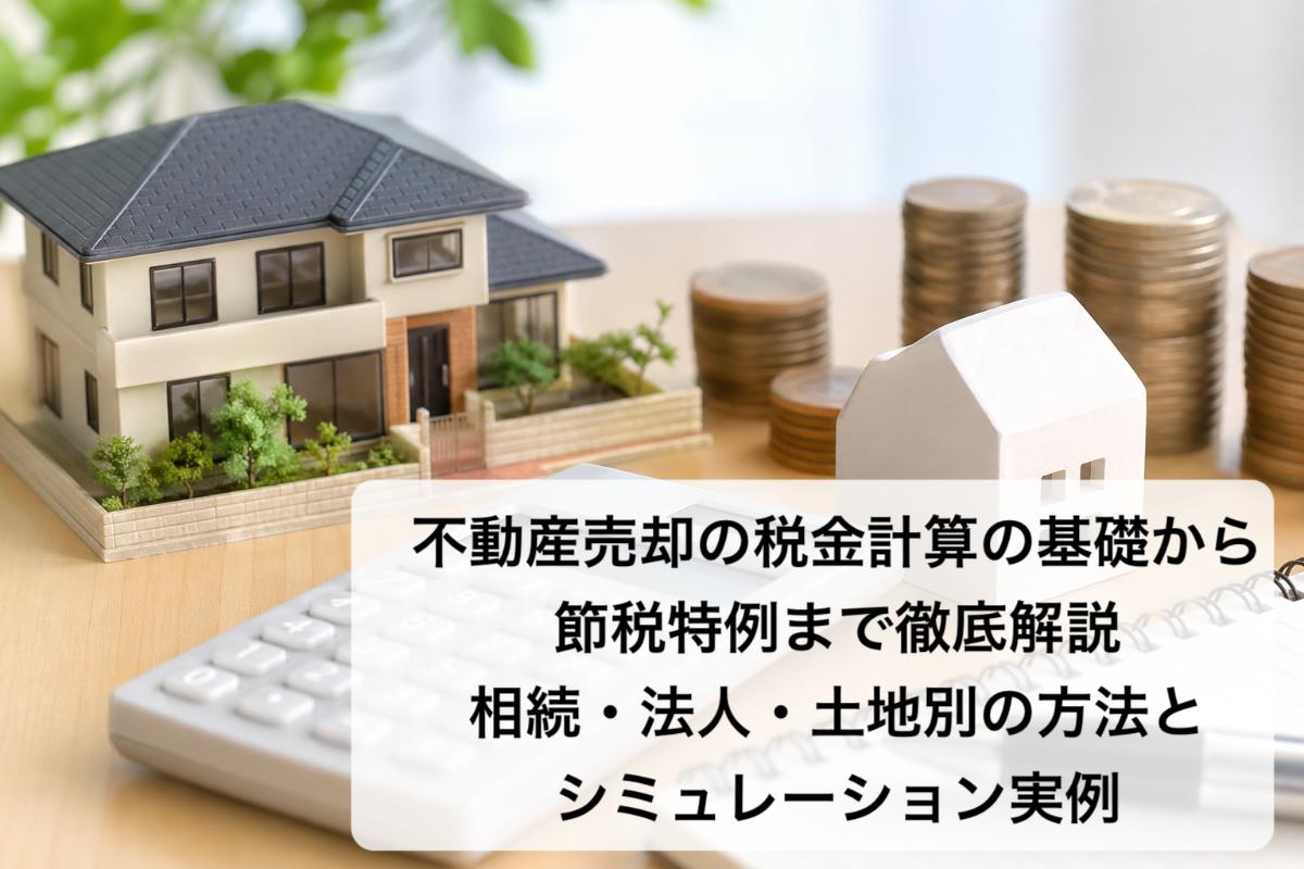 不動産売却の税金計算の基礎から節税特例まで徹底解説｜相続・法人・土地別の方法とシミュレーション実例