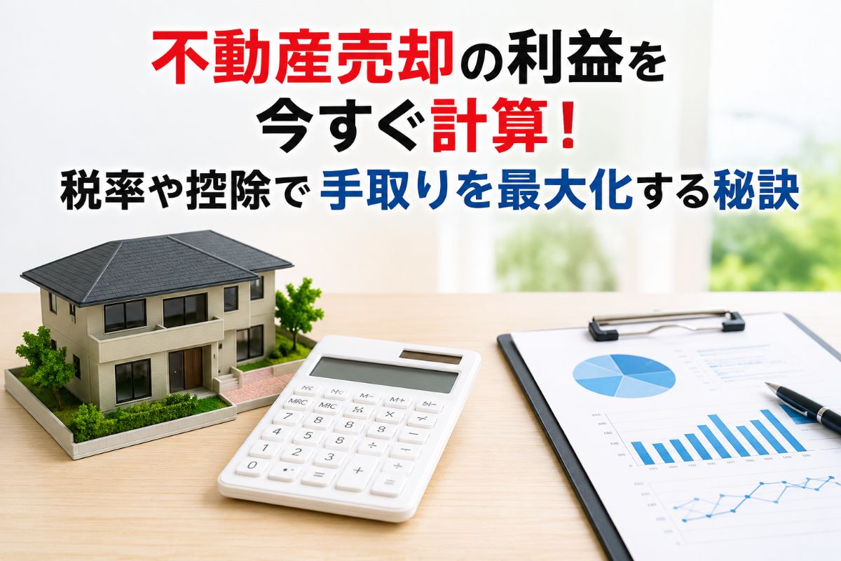 不動産売却の利益を今すぐ計算！税率や控除で手取りを最大化する秘訣