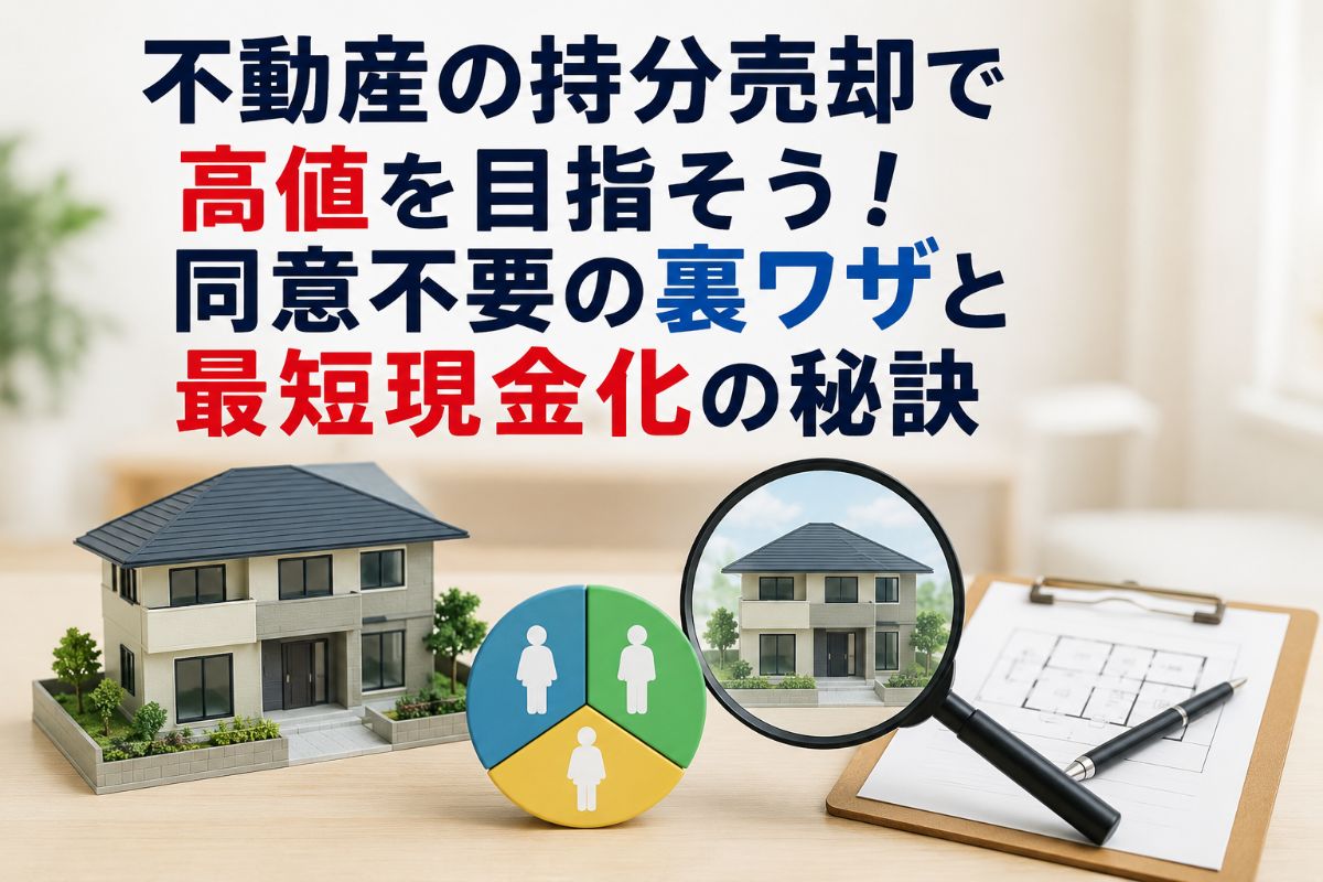 不動産の持分売却で高値を目指そう！同意不要の裏ワザと最短現金化の秘訣
