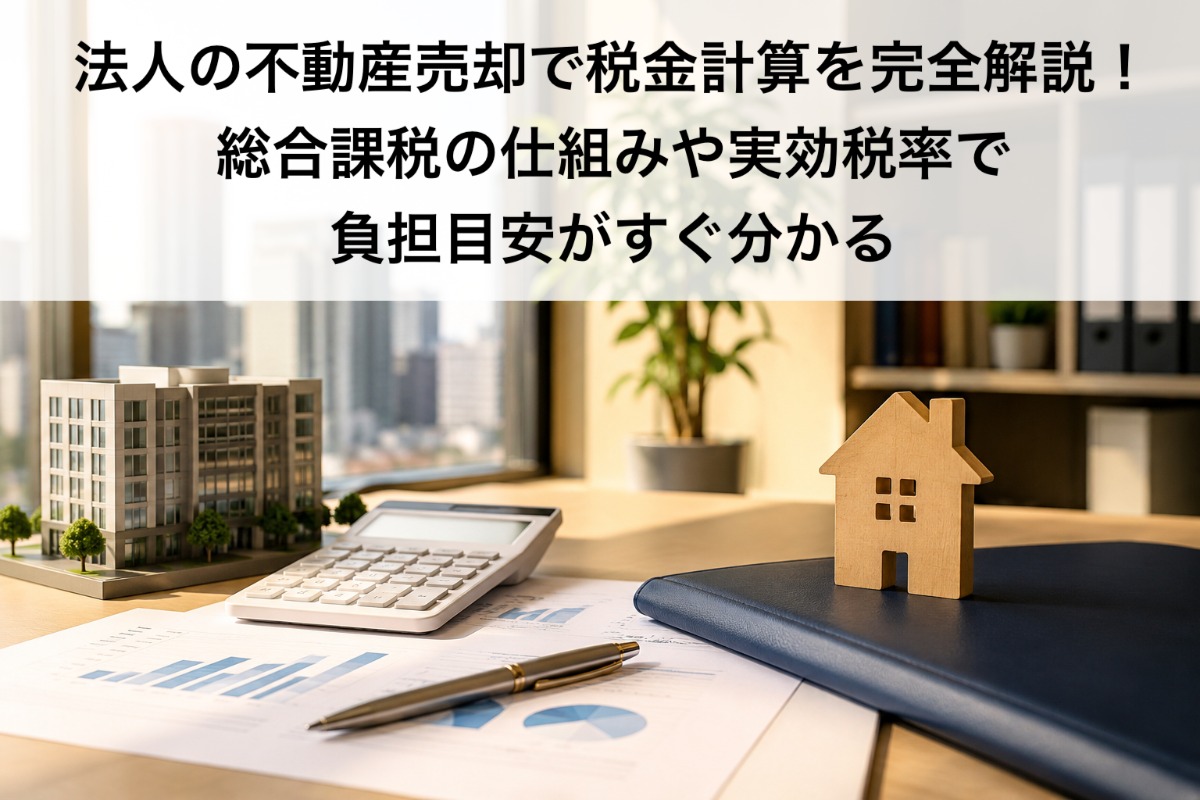 法人の不動産売却で税金計算を完全解説！総合課税の仕組みや実効税率で負担目安がすぐ分かる