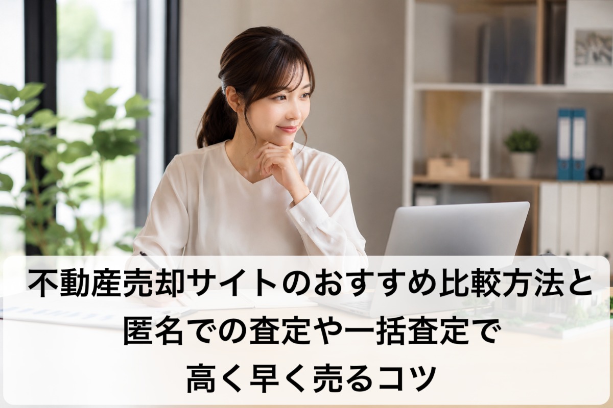 不動産売却サイトのおすすめ比較方法と匿名での査定や一括査定で高く早く売るコツ