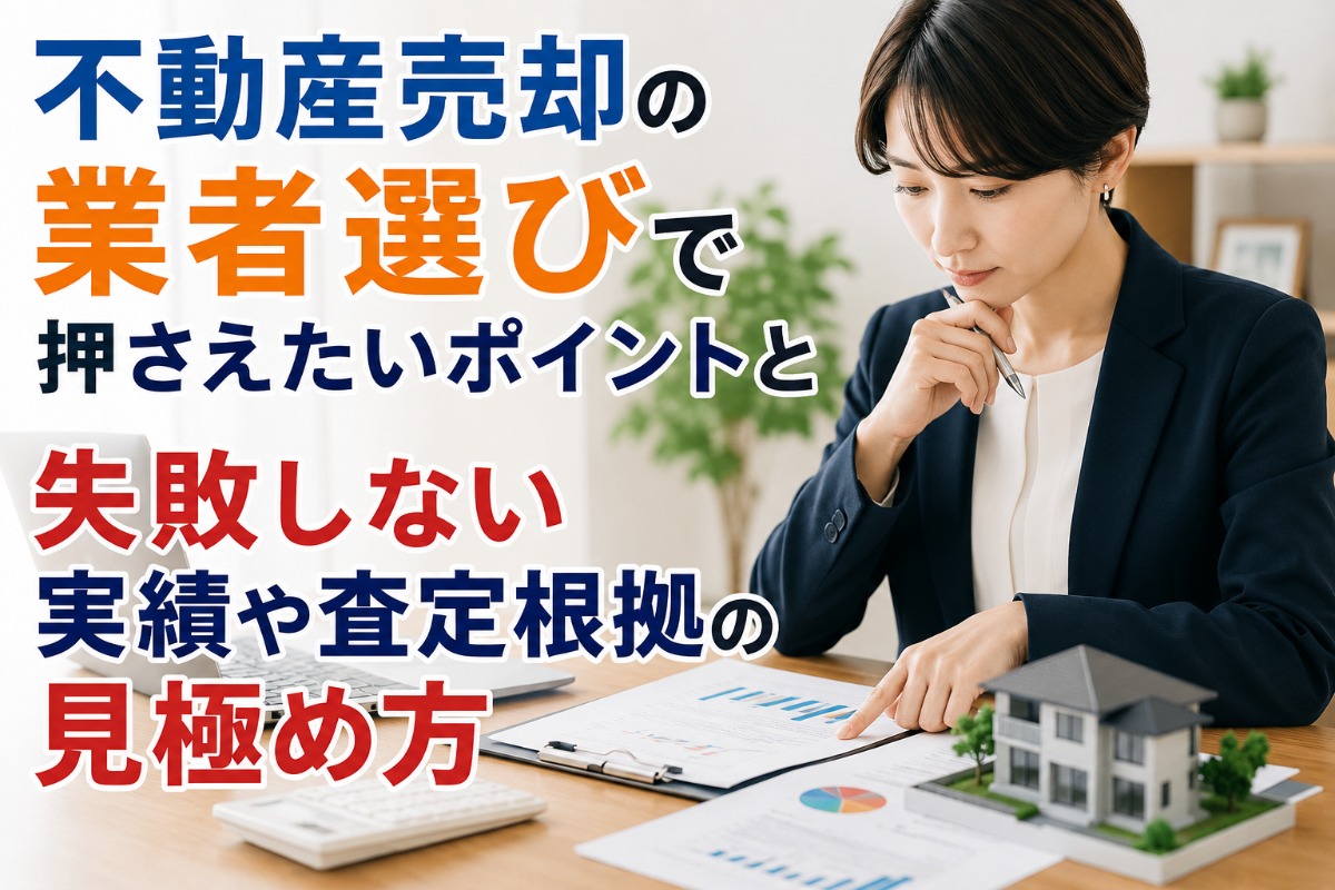 不動産売却の業者選びで押さえたいポイントと失敗しない実績や査定根拠の見極め方