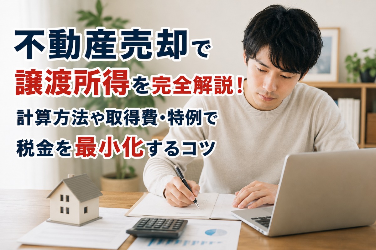 不動産売却で譲渡所得を完全解説！計算方法や取得費・特例で税金を最小化するコツ