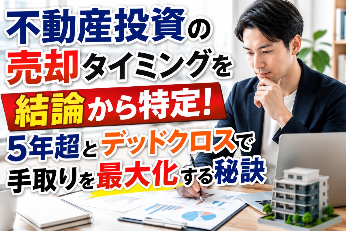 不動産投資の売却タイミングを結論から特定！5年超とデッドクロスで手取りを最大化する秘訣
