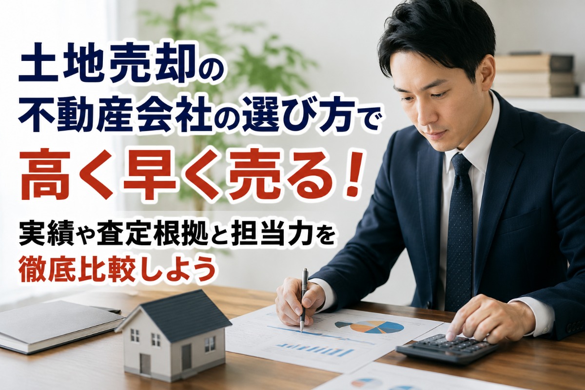 土地売却の不動産会社の選び方で高く早く売る！実績や査定根拠と担当力を徹底比較しよう