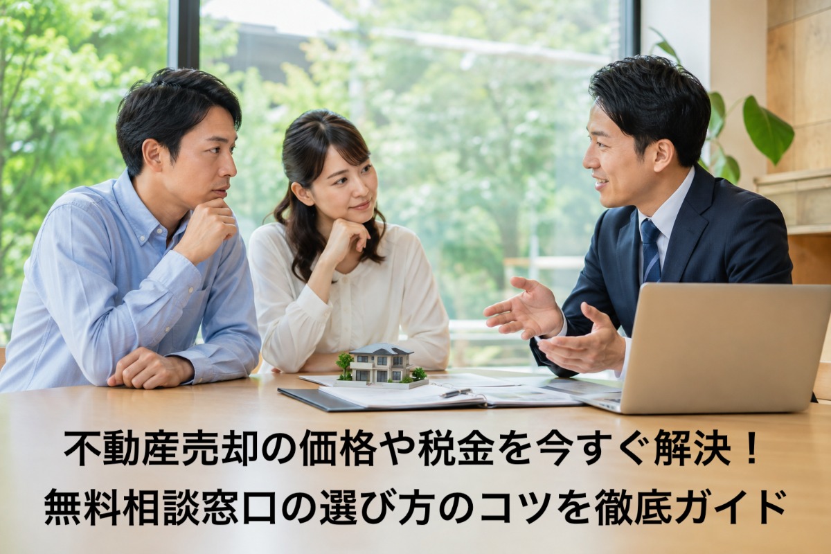 不動産売却の価格や税金を今すぐ解決！無料相談窓口の選び方のコツを徹底ガイド