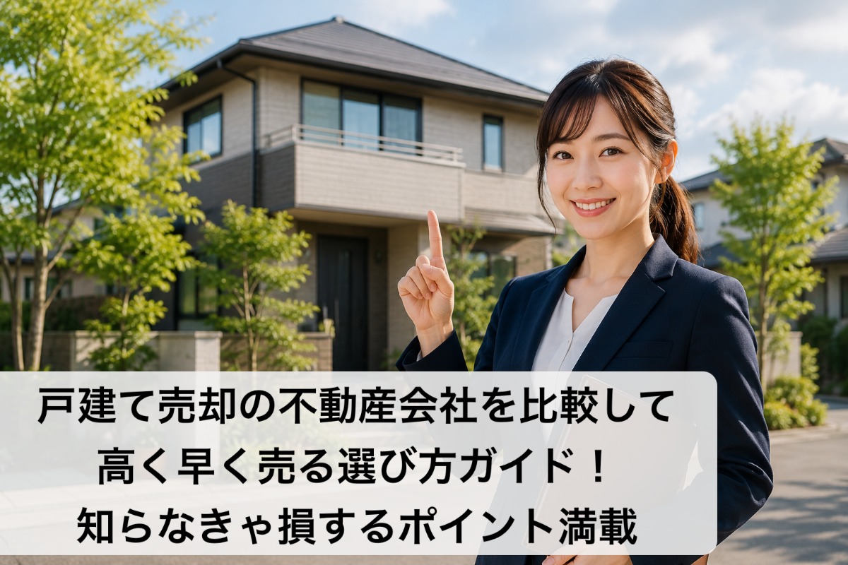 戸建て売却の不動産会社を比較して高く早く売る選び方ガイド！知らなきゃ損するポイント満載